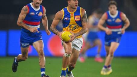 West Coast's Tyler Brockman has been charged by police over an alleged driving incident. (Morgan Hancock/AAP PHOTOS)