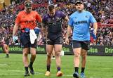 Cameron Munster has suffered another groin injury and is in doubt for the Origin series opener. (Dave Hunt/AAP PHOTOS)