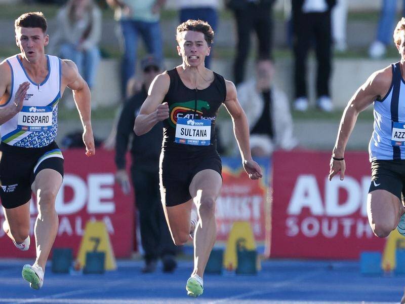 Sprint champ Sebastian Sultana has helped Australia qualify in the relay for Paris 2024. (Matt Turner/AAP PHOTOS)