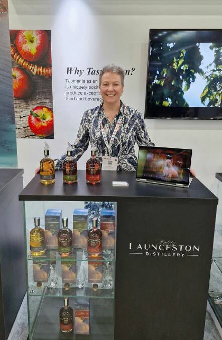 Launceston Distillery business development manager Sarah Bartholemew in Singapore at the Food and Hotel Asia show. Picture supplied 
