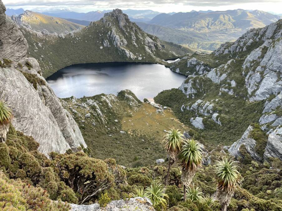 Camp spots are at a premium at Lake Oberon in the Western Arthurs. Picture by Rob Shaw