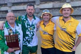 Wayne, Andrew, Jarrod and Brodie Howard at Saturday's Northern pennant finals. Picture supplied