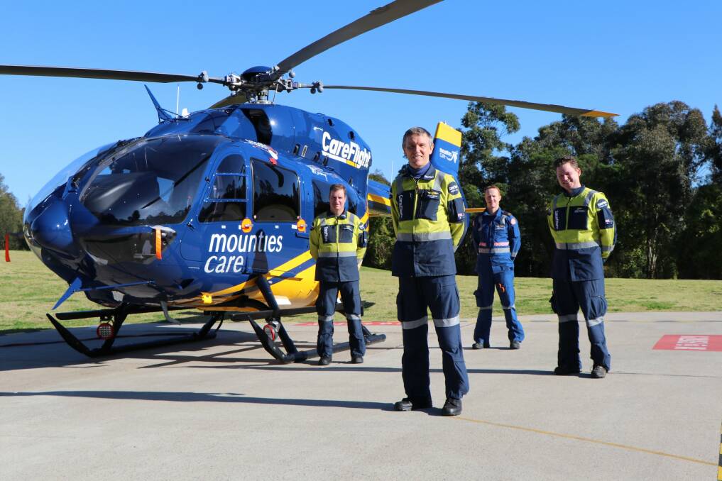 A CareFlight rapid response helicopter and crew. Picture supplied