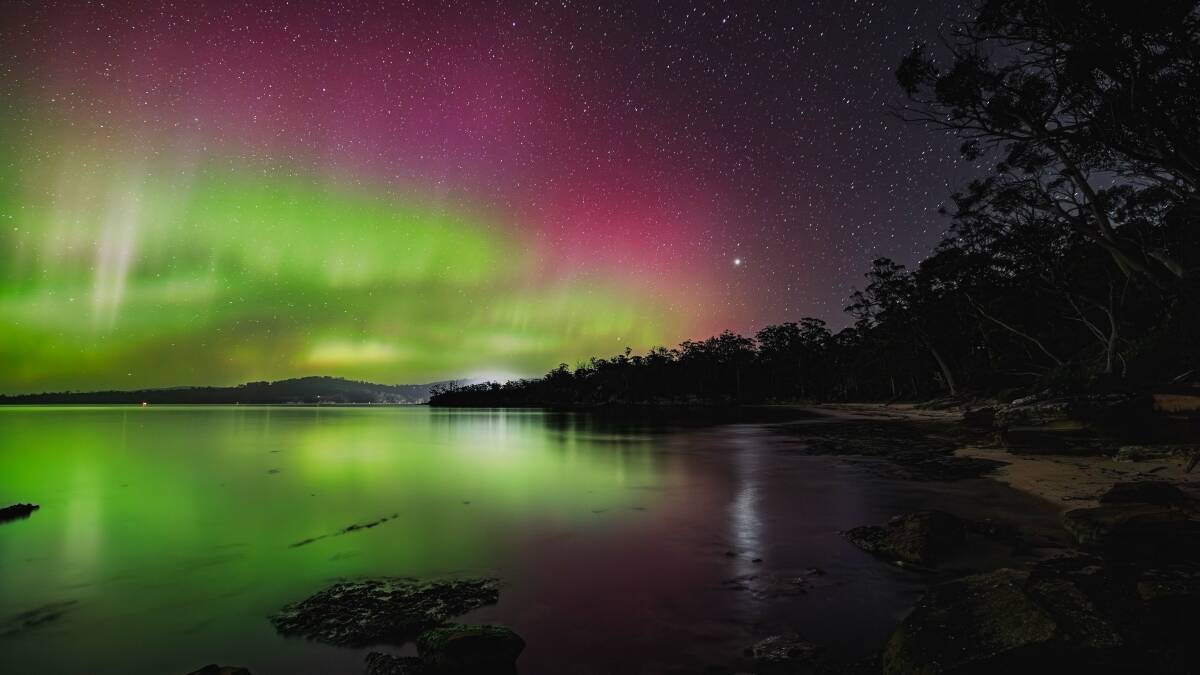 Aurora australis, or 'southern lights', captured by photographer Toby Schrapel. Picture supplied
