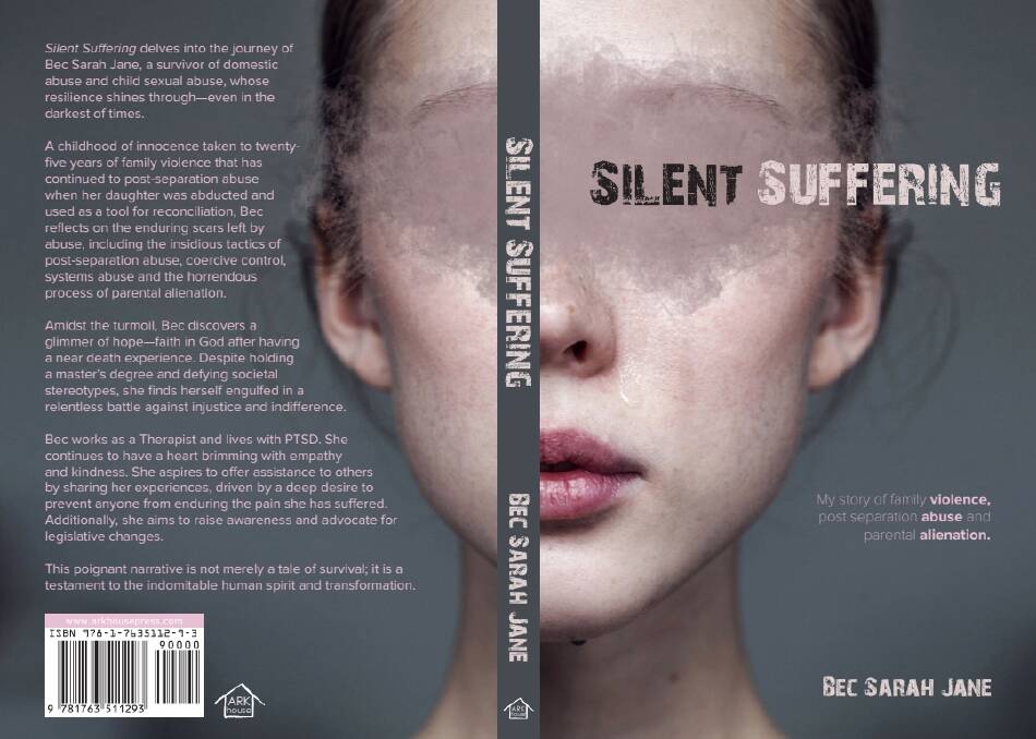 The cover of Rebecca Stuttard's upcoming 'Silent Suffering' book. Picture supplied.