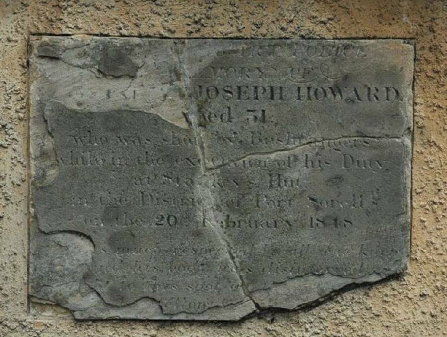HISTORY: Constable Joseph Howard was killed during a shootout between police and bushrangers. Picture: Tasmania Police Museum Facebook