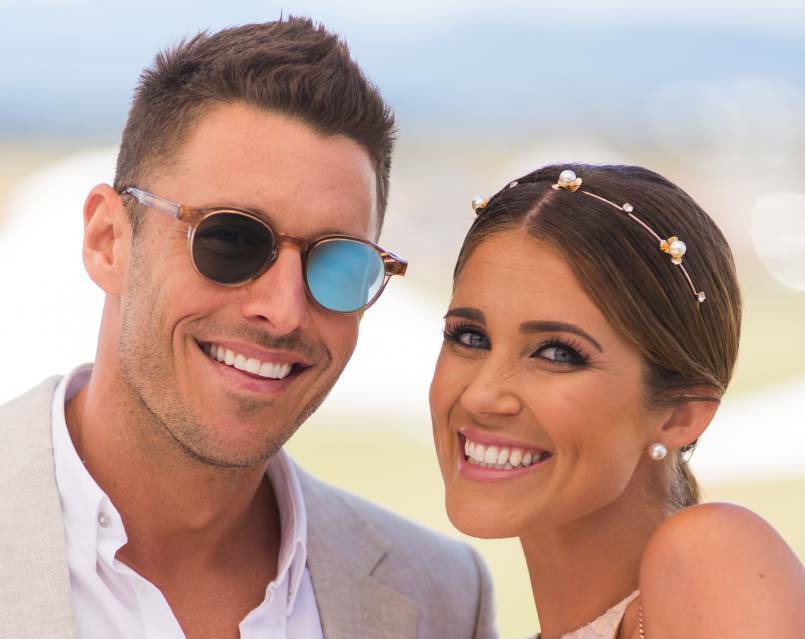  CELEBRITY COUPLE: Stars of the Bachelorette television series Lee Elliott and Georgia Love attended the 2017 Barnbougle Polo event on Saturday as special guests.


