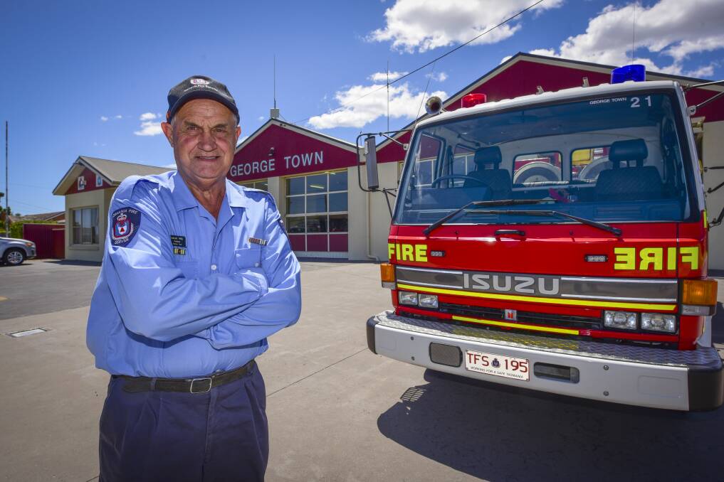 George Town resident Graham Hills started his journey as a volunteer firefighter in 1977. Picture: Paul Scambler