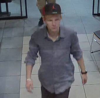 CCTV image of Bradley Breward on the night he went missing. Picture: Tasmania Police