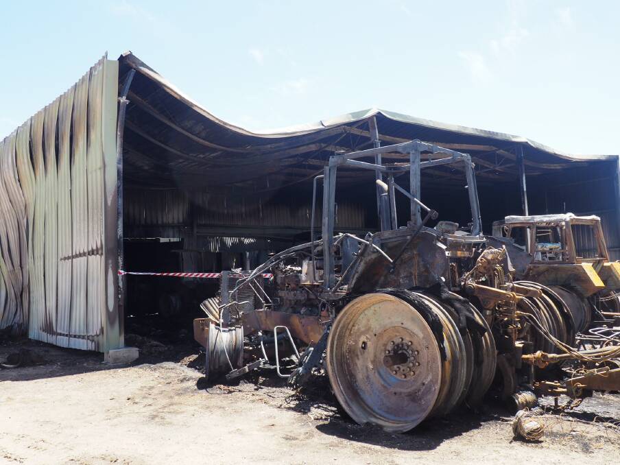 The contents of the shed were completely destroyed by the fire.
