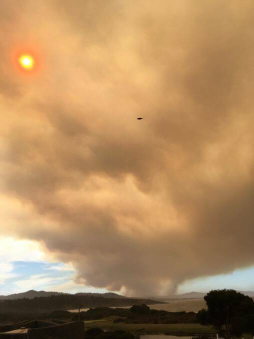 Bushfire smoke on the East Coast. Picture: Lucy Stone