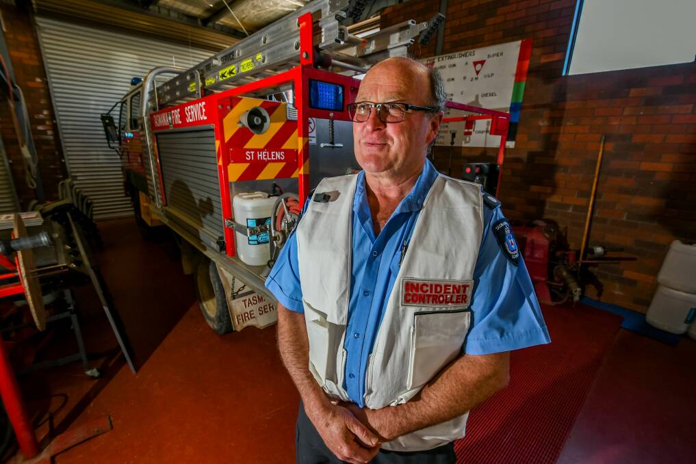 IN CONTROL: Tasmania Fire Service incident controller John Hazzlewood at the St Helens Fire Station. Pictures: Phillip Biggs