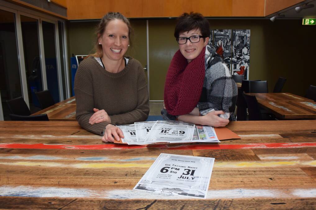 FUNDRAISER: Anna Roney and Rhiannon Menegon preparing for Sunday's 'Nonesuch Gin Tasting Night', raising funds for Ms Roney's MS treatment in Mexico.PICTURE: Melissa Mobbs.