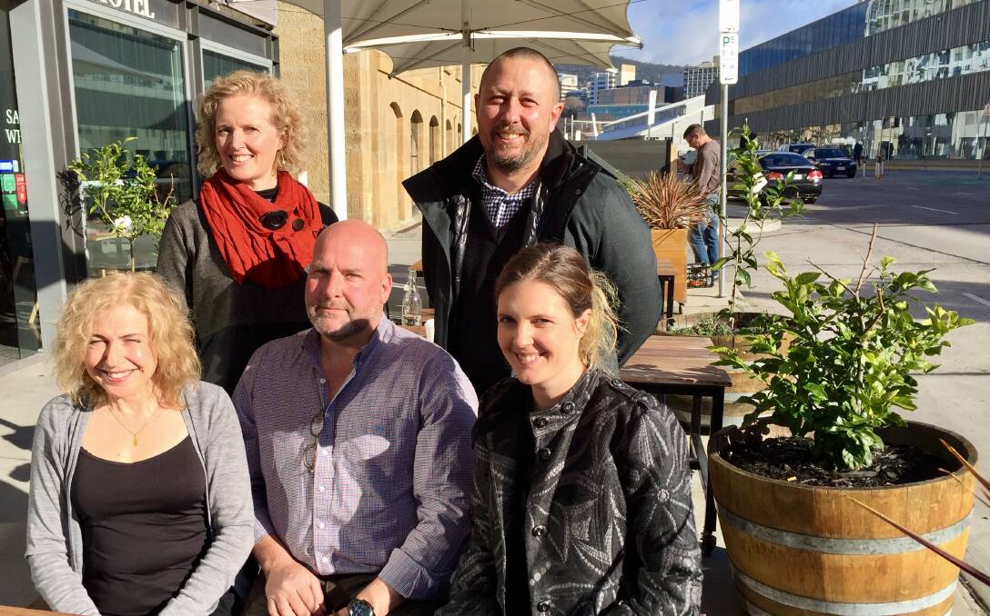 SCHOLARSHIP: Tasmanian tourism leaders Melinda Anderson, Brett Smith, Ruth Dowty, Nick Haddow and Theresa Lord launch a new leadership scholarship. 