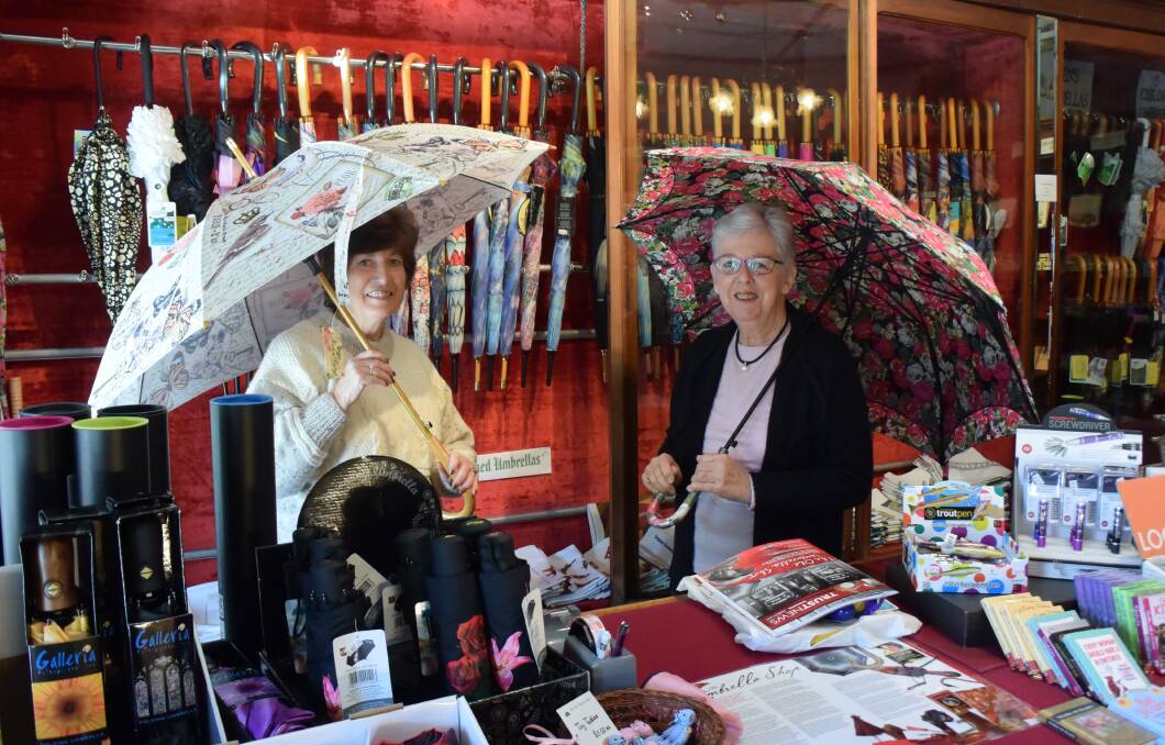 VOLUNTEERS: Old Umbrella Shop volunteer Mary Fergusson and roster co-ordinator Libby Donnelly at the store. Pictures: Tamara McDonald