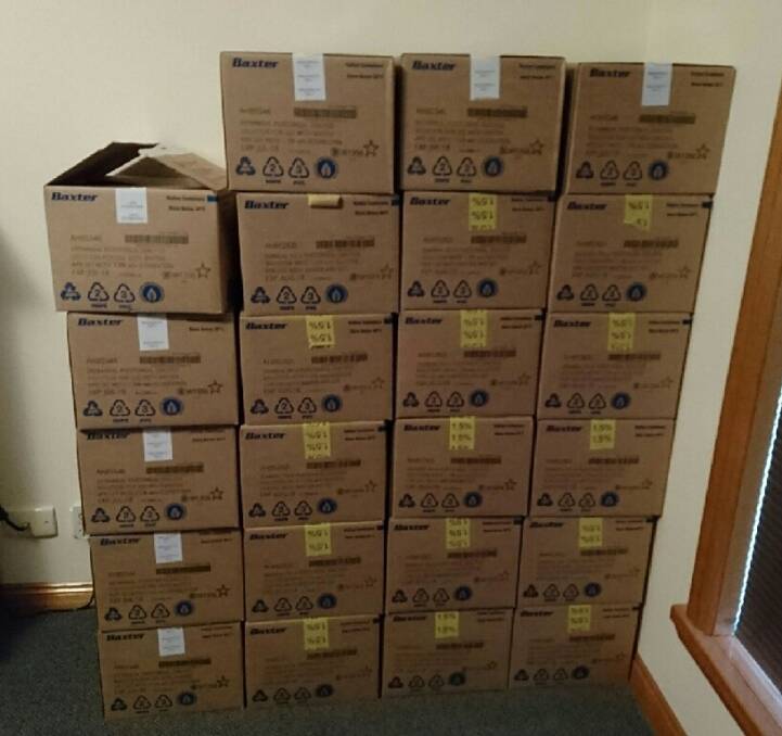 CONSTANT PRESENCE: Debbie Brown has about 45 boxes delivered to her home every month to support her dialysis routine. Picture: Supplied