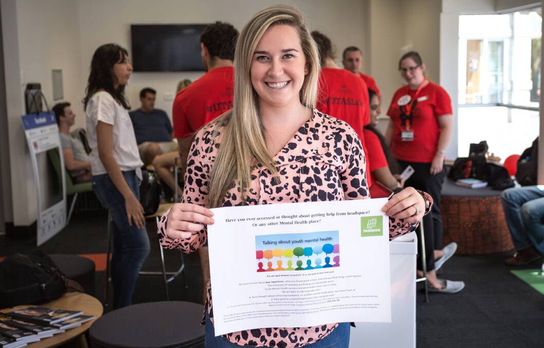 PROJECT PROVIDES INSIGHT: Jozie de Deuge, a Launceston-based project officer with the University of Tasmania's Centre for Rural Health, is looking at young people seeking mental health help. Picture: Supplied