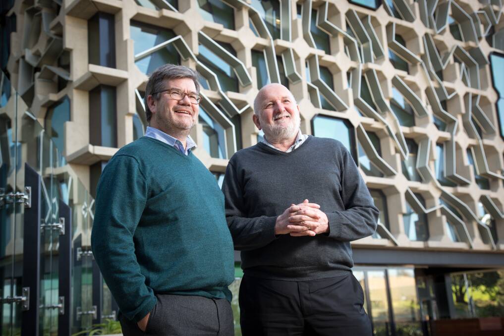 INNOVATIVE: Wicking Centre co-directors Professor James Vickers and Professor Andrew Robinson. Picture: Supplied 