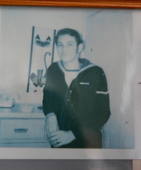 MEMORIES: Garry Gleadhill, in Royal Australian Navy uniform, aboard HMAS Perth in 1971. 