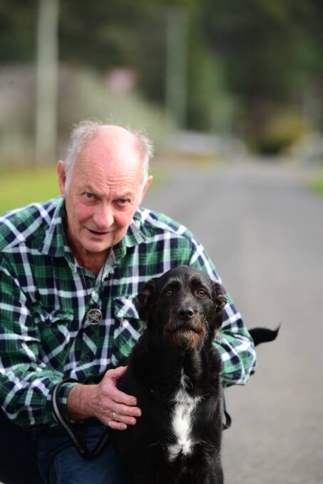 BEST MATES: Garry Gleadhill and his beloved pet, Canem, near their Branxholm home. 
