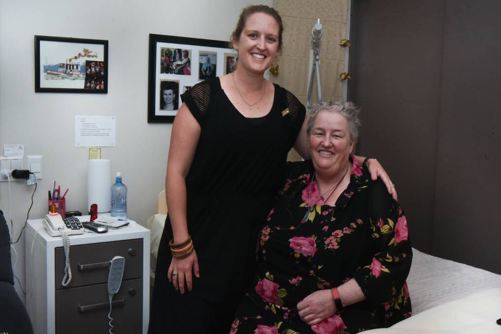 RAISING AWARENESS: Aged Care Deloraine arts health coordinator Alexandra Morse with Carol Woodfield, who is a resident at Kanangra. Picture: Neil Richardson