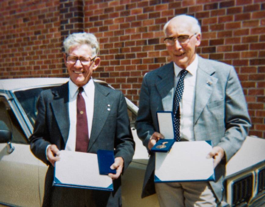 Ernest Annear and and Harry Richmond were the first recipients of the Rotary Club of West Tamar Paul Harris fellow award in 1980.