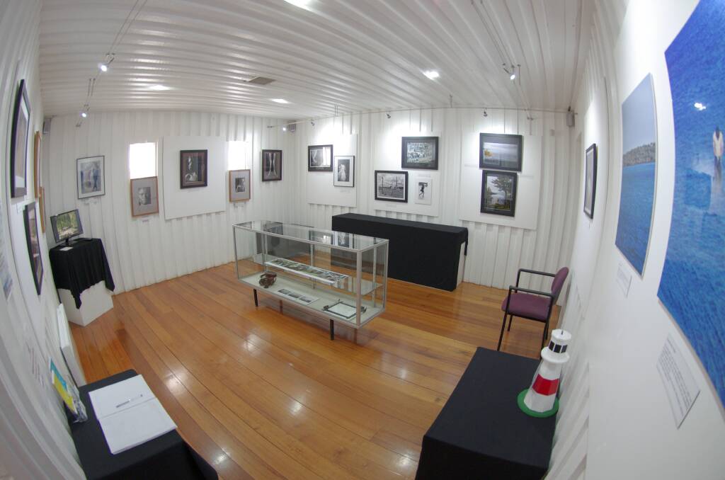 Photographer Tim Hughes used a 10mm fisheye lens to photograph his exhibition. 