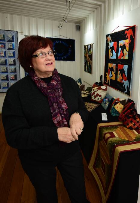 QUILT WONDER: Adrienne Smeeton, curator of the exhibition "Focus on Fabric". Picture: Paul Scambler 