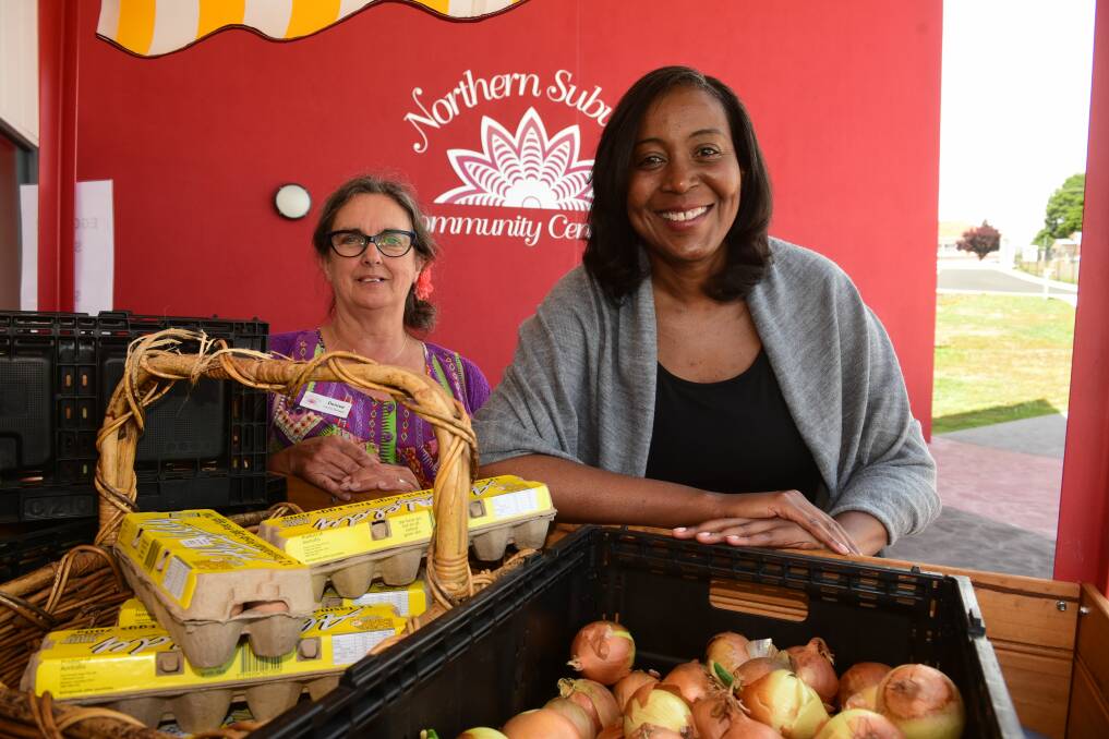 JUSTICE: Northern Suburbs Community Centre manager Denise Delphin and Foodlab Detroit executive director Devita Davison at the Food Justice in the Suburbs workshop in Newnham. Picture: Paul Scamber