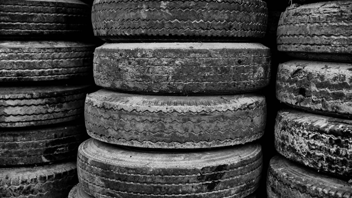 Longford is home to a stockpile of 800,000 tyres from around the state. Picture: Getty Images.