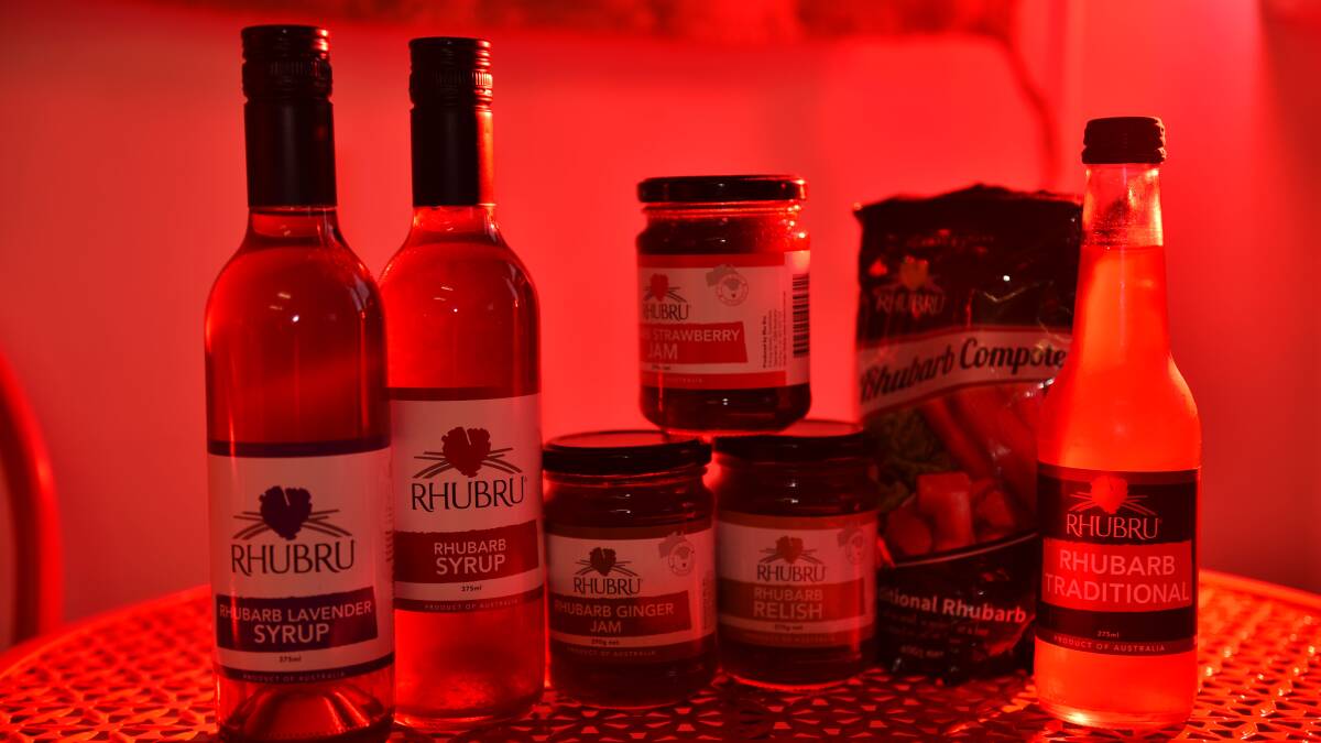 Some of RhuBru's products including a compote available to guests at Pumphouse Point. 