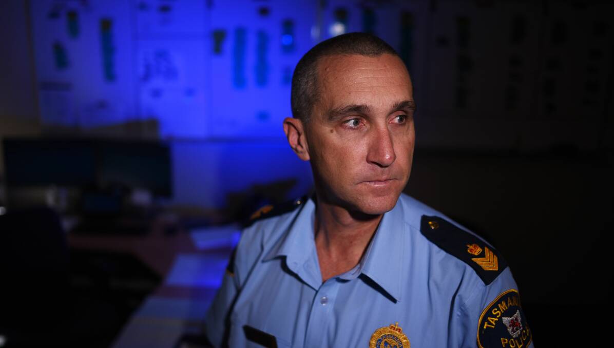 SAFETY DRIVE: Tasmania Police crash investigator Sergeant Nick Clark has witnessed the impact of improper seatbelt use. Picture: Scott Gelston