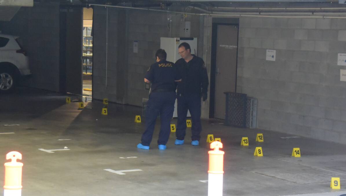 Forensics at the Cimitiere House carpark.