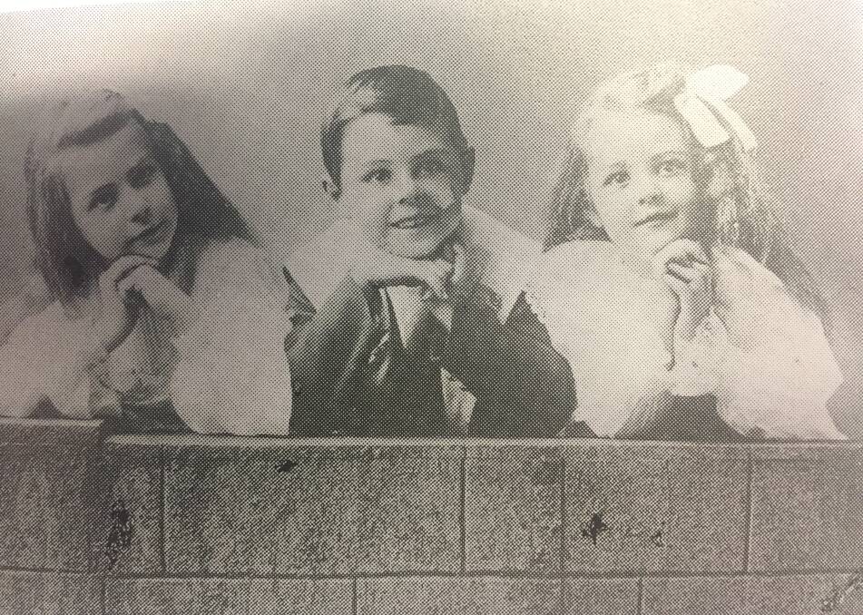 Siblings Gwendoline, Bernard and Hilda Archer as children. Picture: Supplied