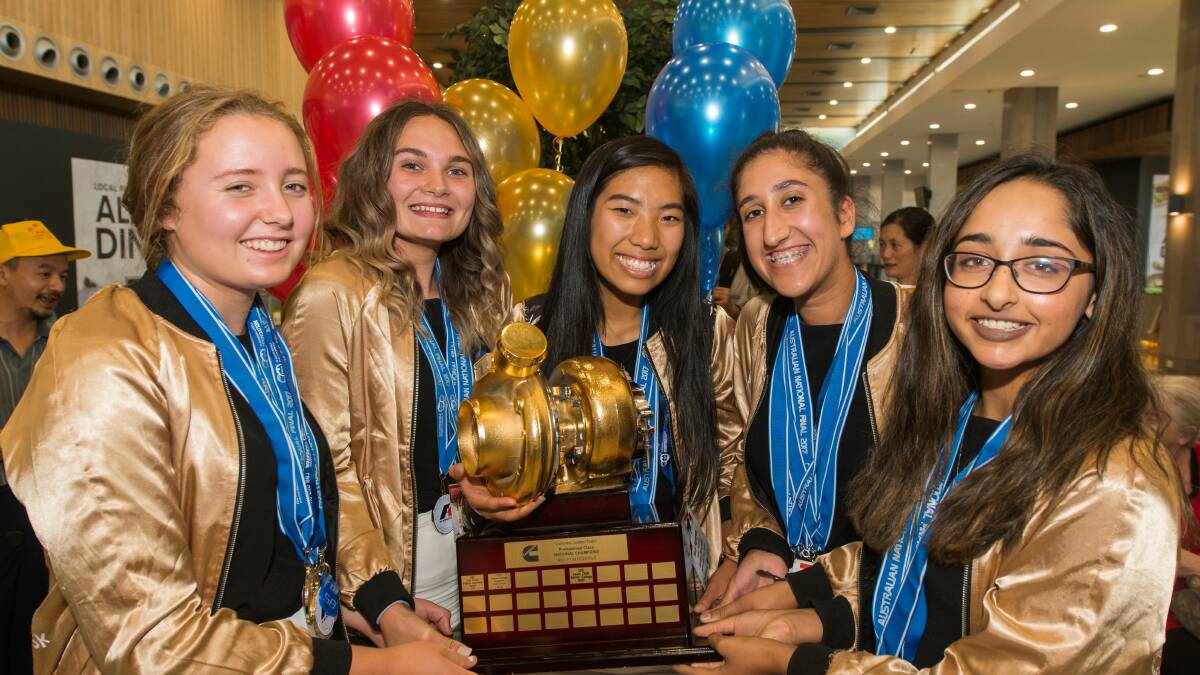 Queechy High School F1 in Schools teams return home to Launceston, after dominating at the national championships in Adelaide. Pictures: Phillip Biggs and Carly Dolan