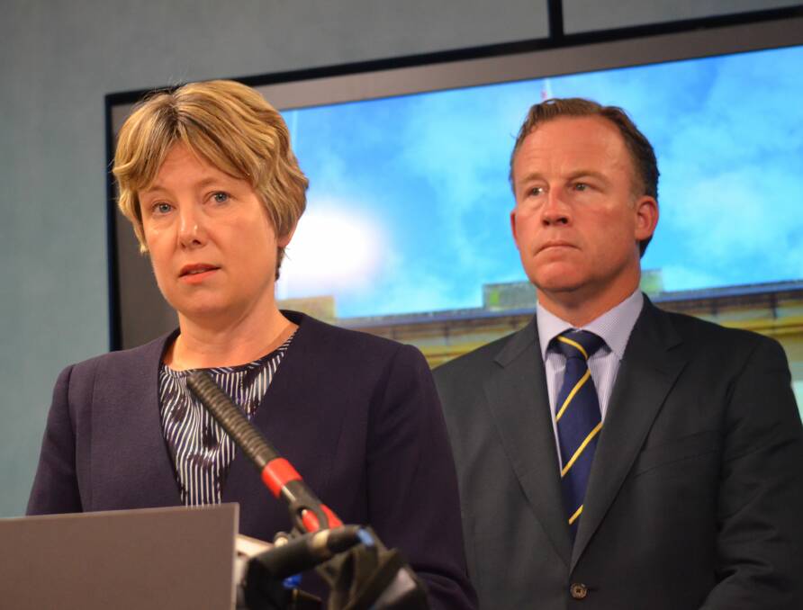LOUDER VOICE: Attorney-General Vanessa Goodwin, pictured with Premier Will Hodgman, says legal changes for victims of domestic violence reflect modern community standards.