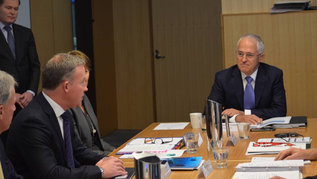 WIND POWER: Prime Minister Malcolm Turnbull says a second power interconnector would allow Tasmania to export more renewable energy. Picture: Georgie Burgess
