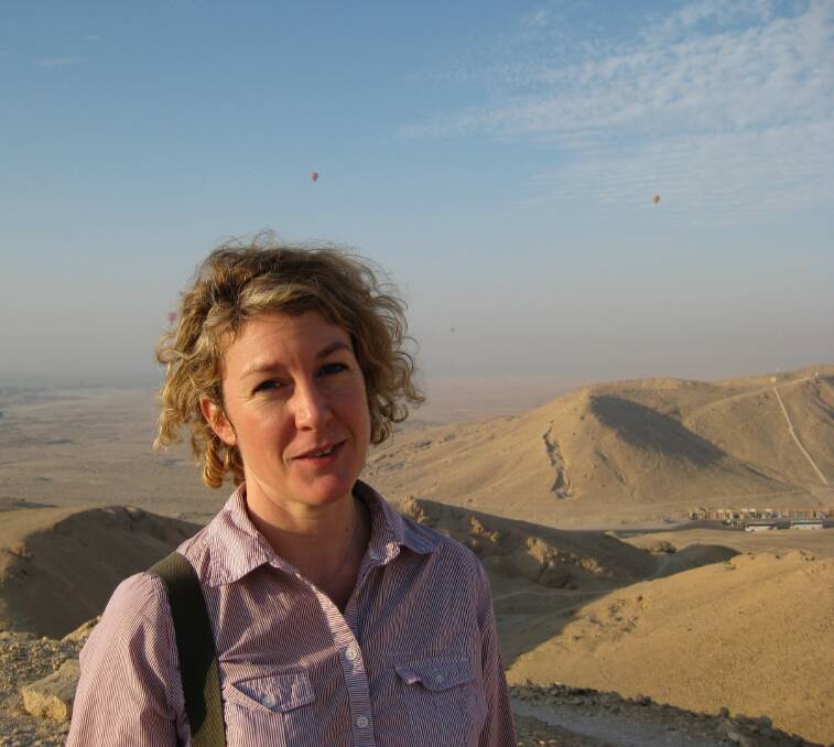 EXPLORER: Egyptologist Lucia Gehlin - pictured in the Valley of the Queens, Egypt - will deliver a lecture for the Australian Decorative and Fine Arts Society. Picture: Supplied