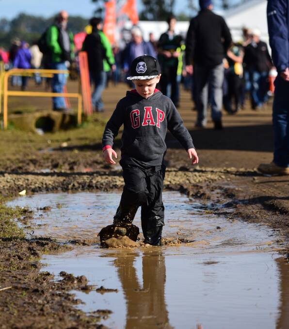 Lucas Morrison, 4, of Canada, took time out from visiting his grandparents to go to Agfest.