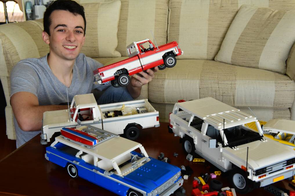 Launceston lego builder Luke Cini will head off to the LEGOLAND Discovery Centre Melbourne's Brickfactor competition next weekend, hoping to land a full-time job as a master builder. Pictures: Paul Scambler