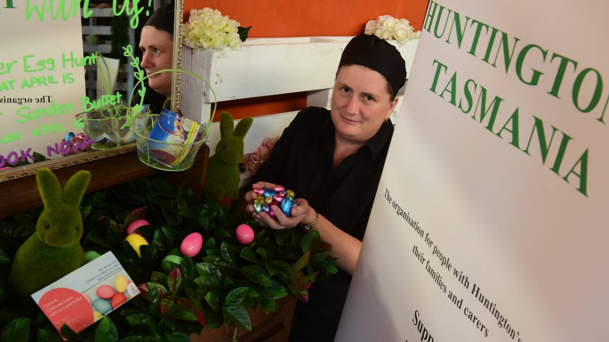 SHOWING SUPPORT: Tailrace Centre cook Katrina Bowers is touched that her workplace will dedicate its annual Easter Egg Hunt to raising awareness for Huntington's Disease. Picture: Paul Scambler