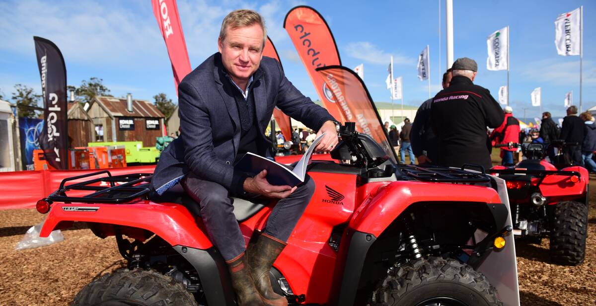 Launch: Primary Industries Minister Jeremy Rockliff launched a new guide to "Farming Safely in Tasmania " at Agfest. 