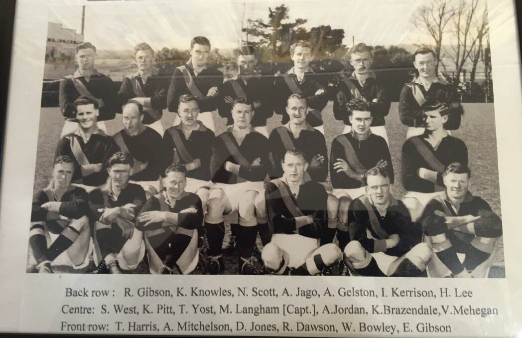 HISTORIC: The Westbury Football Club's 1948 state premiership team which defeated New Town in the state grand final.