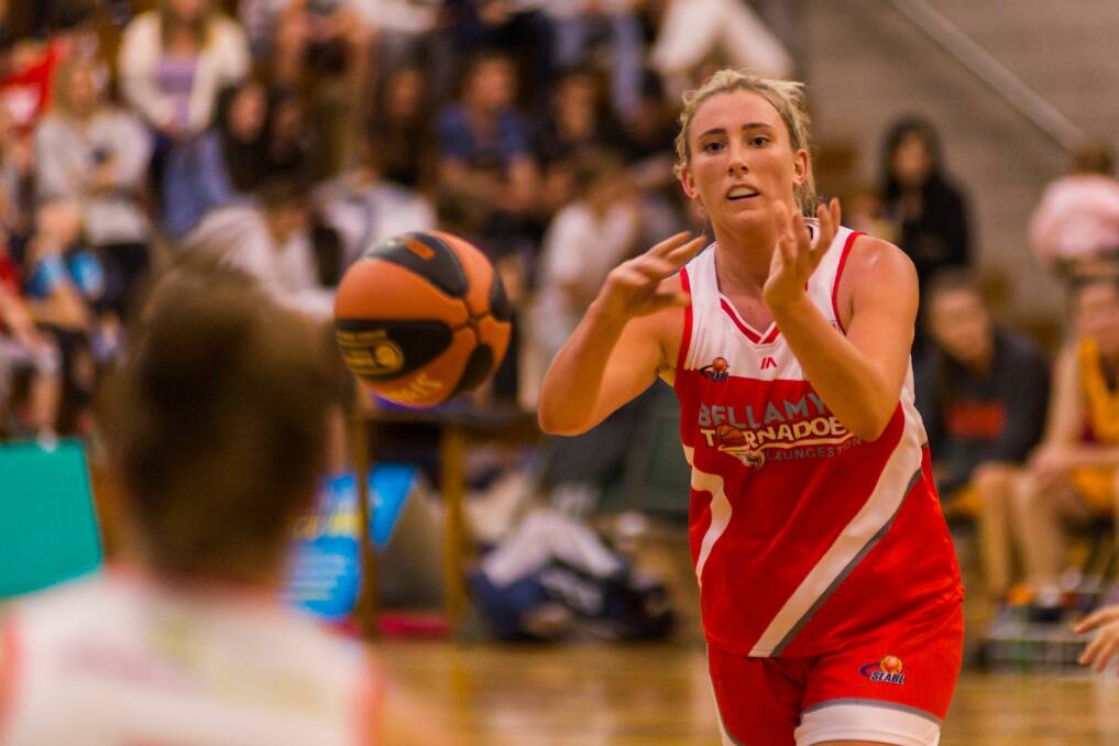 SETTLING IN: Launceston Tornadoes recruit Lauren Nicholson is making her mark for the team after joining this season from the Sydney Flames.