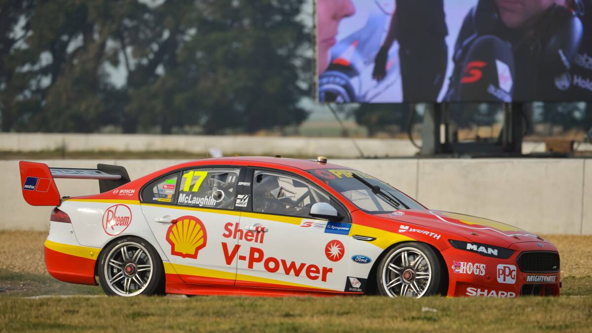 Shell V-Power's Scott McLaughlin was very quick on the opening day of practice in a close battle with the Red Bull Holdens.