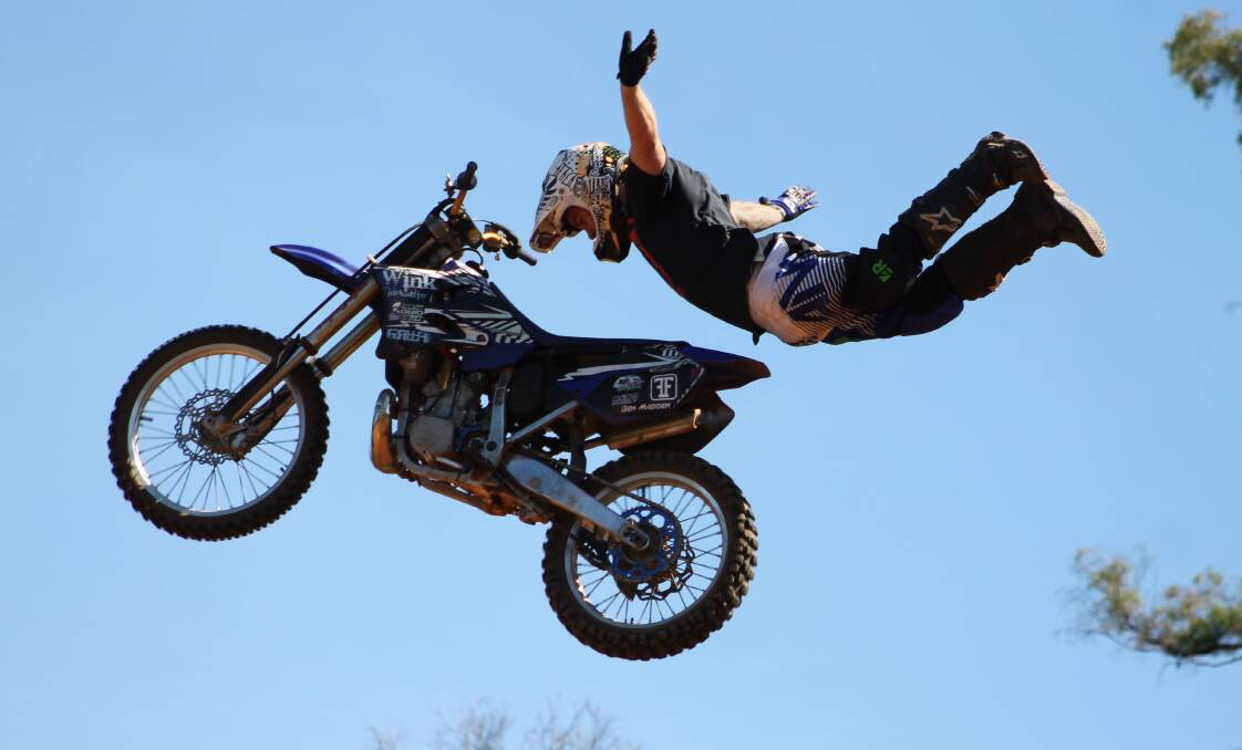 BIG CHANCE: Legana freestyle motocross rider Ben Madden is off to China for a series of shows with Sydney-based team Freestyle Kings.