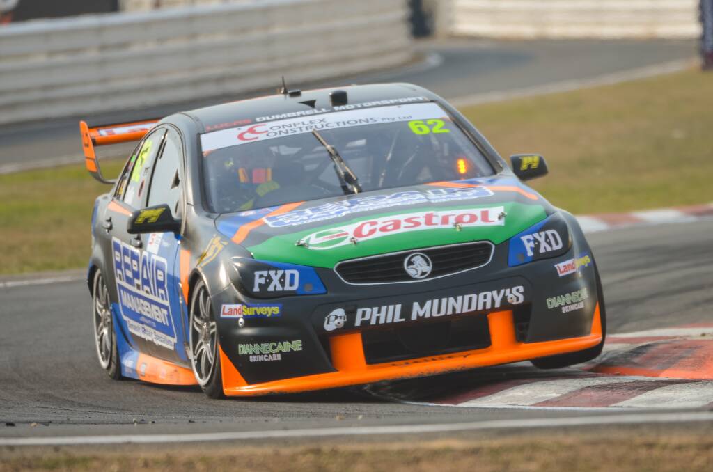 The youngest Supercars driver in Alex Rullo pushes hard in search of speed and a fast time.
