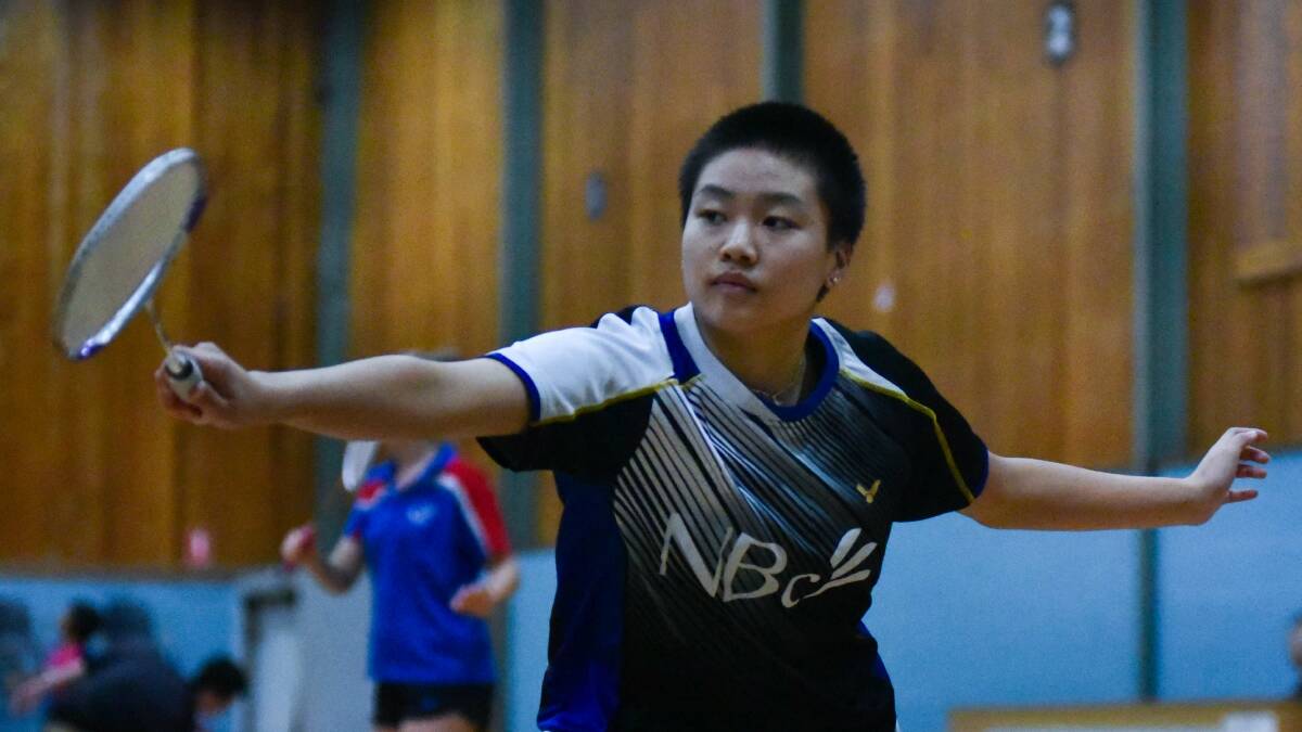 NO.1 SEED: Victoria's Zecily Fung in action during one of her matches at the Australasian under-17 badminton championships. Picture: Neil Richardson