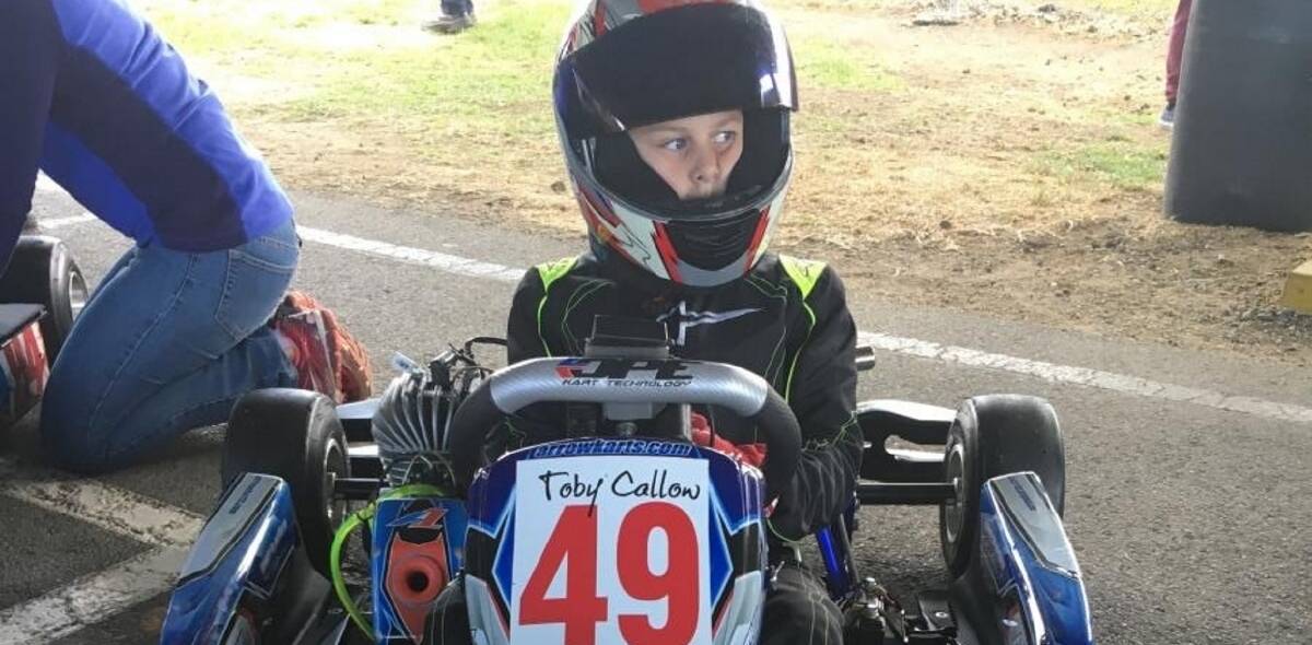 IMPRESSIVE: Launceston Kart Club member Toby Callow performed well at the national title round in Victoria last weekend.