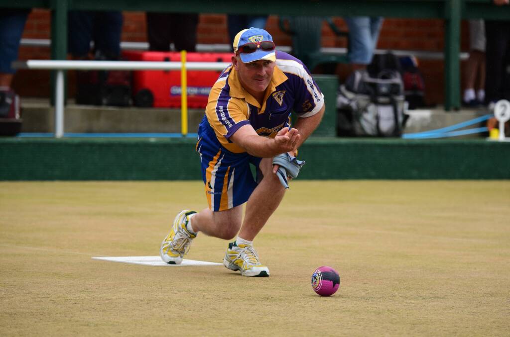 ON A ROLL: East Launceston's Will Springer in action in the Bowls North Premier League preliminary final between East and Trevallyn. Picture: Paul Scambler